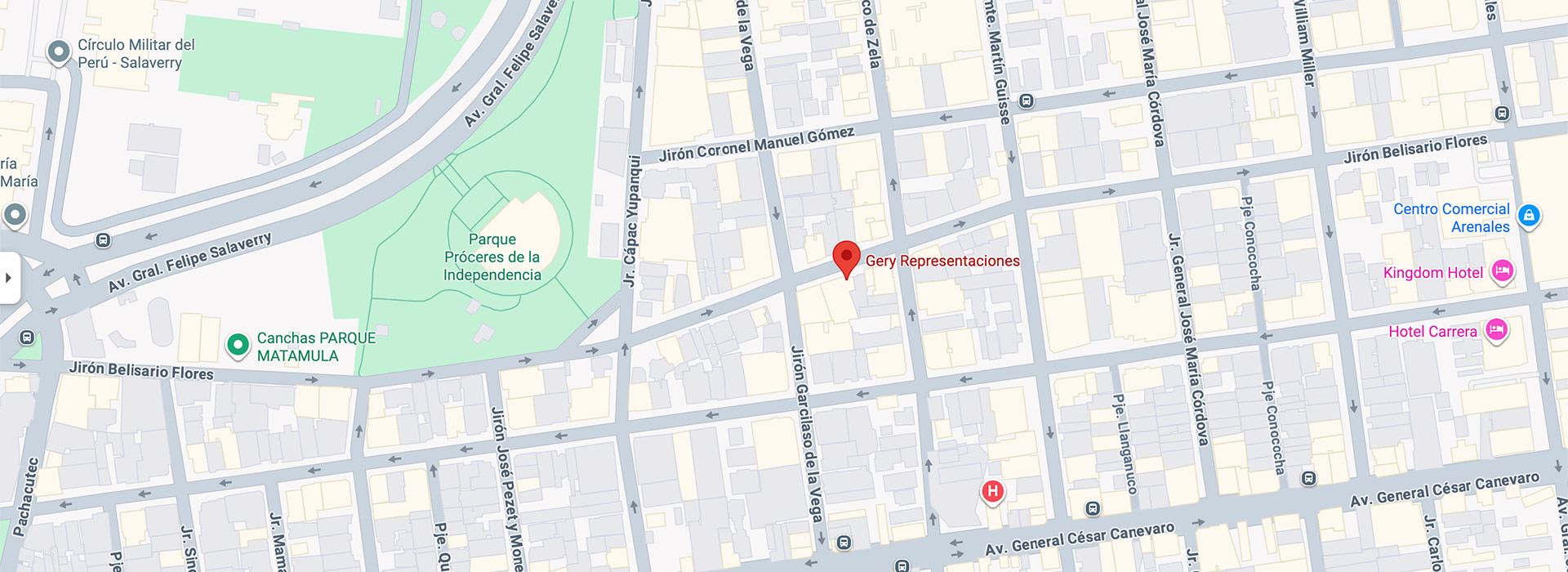 Mapa Gery Representaciones